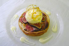 fig tart served with honey ice-cream recipe