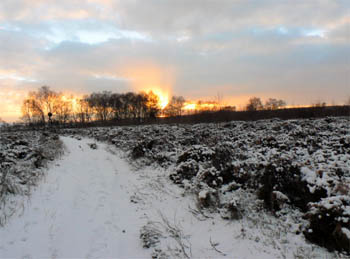 sunset on stanton moor